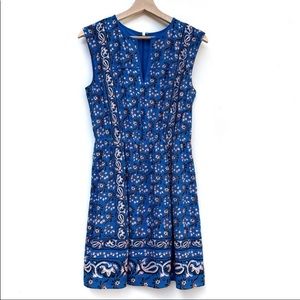 Blue silk Jcrew dress